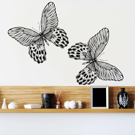 Samolepka na zeď - Motýli 60 x 90 cm